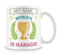 HR Manager Mug - Worlds Best Personalised Cup Gift - Customise with Name