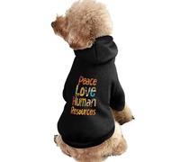 HR Peace Love Human Resources Cute Dog And Cat Clothes Pet Hoodie Sweatshirt Pullover Sweater Coat