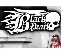 HR-WERBEDESIGN 2 x Black Pearl Ninja Car Motorcycle Sticker Bones EM Dub Tuning Skull