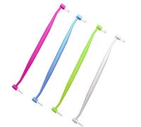 HRASY 4 Pieces Orthodontic Toothbrush Double-Ended Interspace Brush Tiny Small Soft Trim Head for Braces and Teeth Detail Cleaning(4 Colors B2)