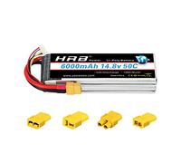 HRB 14.8V 6000mAh 4S 50C-100C RC Lipo Battery with xt60 plug For RC Car truck Boat Drone Helicopter Quadcopter（EC3/Deans/Traxxas/Tamiya)