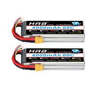 HRB 2pcs 4S 14.8V 4000mAh 60C Lipo Battery with XT60 Plug for RC Helicopter Aeroplane Car Boat Truck
