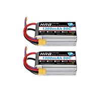 HRB 2PCS 6S 22.2V 1300mAh 90C XT60 Lipo Battery Replacement for 450 Class Helicopters Airplanes Cars Truck Buggy Truggy Drones Multicopter