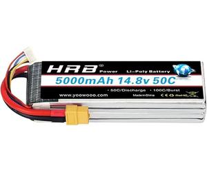 HRB 4S 5000mAh 14.8V 50C-100C RC Lipo Battery with XT60 Plug for Traxxas X-Maxx Monster Truck X-MAXX 8S