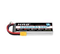 HRB Lipo Battery 5200mAh 50C 3S 11.1V RC Cars Battery Pack with XT90 Plug for RC Racing Hobby Drone Airplane Helicopter Car Truck Boat Traxxas Slash DJI