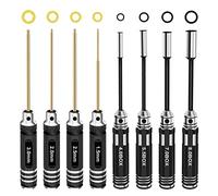 HRB Upgrade RC Hex Driver Set - 8pcs Titanium Allen Screwdriver Kit (1.5mm-8.0mm) for Car, Quadcopter, Drone, Helicopter