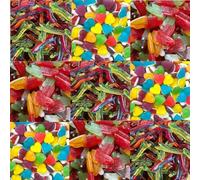 Hrb Variety Fruit-Flavoured Limited Edition Jelly Sweets - Twin Snakes, Sour Sparks & Heart Throbs Mix (500g, Random Mixed Sweets)