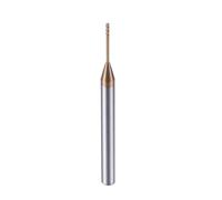 HRC55 Micro Corner Radius End Mill with Long Neck 0.3-2.5 2 3 4 Flutes 4 Shank Mini Carbide CNC Cutting Router Bit Machine Cutter Tool(Aluminium,0.3X 4 XD4X 50)