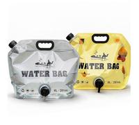 HRCOYES Collapsible Water Container 8L & 8L Set, Water Container with Tap, Camping Water Containers, Foldable Water Carrier Bag Storage, Portable Water Storage Containers for Hiking, Travel, BBQ