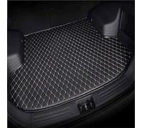 HRDSFRC Car Leather Boot Liner Mats for Genesis GV60 2022 2023 2024, Waterproof Anti-Scratch Trunk Pad Cargo Tray Protector Liners Floor Guard Cover Accessories,D Black Beige