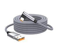 Hredwep Right Angled Type C Data Sync Cable 6mAh Fast Charging Wire Reinforced Nylon Cover for Smartphones Pad 3 Size Type C Charging Cord