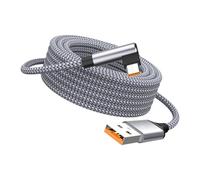Hredwep Right Angled Type C Data Sync Cable 6mAh Fast Charging Wire Reinforced Nylon Cover for Smartphones Pad 3 Size Type C Charging Cord