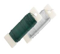 HREDZEO Binding Wire for Floristry, 2 Pcs Green & Silver, 35M, 0.7mm Gauge, Craft & Organization