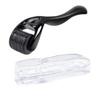 HREDZEO Derma Roller,Beard Growth Roller Titanium Needles Beard Roller Microneedling Roller with 540 Needles for Stimulate Beard Skin Face and Hair Growth(0.5mm Black)