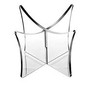 HREDZEO Football Display Stand,Acrylic Basketball Stand Rugby Ball Stand Clear Football Holder Sport Ball Display Case for Home School 12 * 12 * 6.4CM