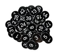 HREDZEO Plastic Key Tag,50 PCS Acrylic Numbered Tags Key Fobs Keyring Tags Discs 1 to 50