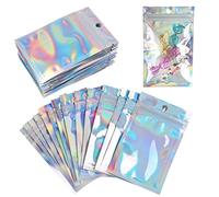 HREDZEO Reusable Clear 6×10cm/2.36×3.93in Resealable Moisture Proof Zipper Plastic Film Sealed Wax Melt Bags, 100 Pcs, Ideal for Food Storage, Coffee, Tea, Candies, Nuts, Dried Fruits, Pet Food