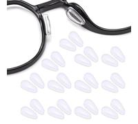 HREDZEO Silicone Nosepad,12 Pairs Adhesive Eyeglass Nose Pads Non Slip Nose Pads for Glasses Soft Silicone Adhesive Ultra Thin Clear Nose Pads Soft Anti Slip Nose Pads