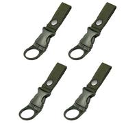 HREDZEO Water Bottle Hanging Strap,4 PCS Nylon Belt Bottle Holder Clips Water Bottle Buckle Portable Mineral Water Bottle Ring Holder for Hiking Camping Travel Sports(Army Green)