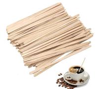 HREDZEO Wooden Coffee Stirrers,200 Pcs Coffee Stirrers Coffee Stir Sticks Eco Friendly Biodegradable Birchwood Coffee Sticks 5.5 Inch Disposable Coffee Stirre Good for Coffee and Tea