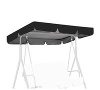 Hree Person Porch Swing Replacement Canopy Top Covern,Sun Shade Porch Swing Canopy Replacement Top for 2/3/4 Seater Outdoor Garden Yards Patio Swings Top Sun Shade Cover,Black,190 * 132 * 15cm