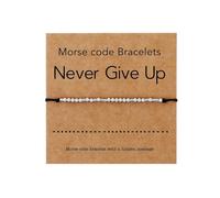 Hremhoo Funny Morse Code Bracelets for Women Inspirational Morse Secret Message Bracelet Adjustable Morse Code Silver Beaded Bracelet Funny Bracelets for Women Friends, S, Copper, no gemstone