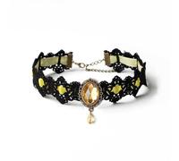 Hremhoo Gothic Vampire Choker Necklace for Women Adjustable Victorian Goth Emo Punk Black Lace Choker Witch Costume Outfits Accessories, Zinc, No Gemstone