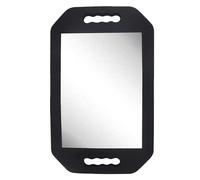 HREW Handle Mirror - Large Hand Mirror with Double Handle - Rectangular Hand Held Mirror with Handle - Lightweight Hair Salon Equipment Hairstylist and Barber Accessories (1Pcs Rectangle)