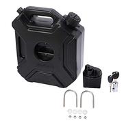 Hreyywo 5L Liters Black Fuel Tank Can Car Motorcycle Spare Petrol Oil Tank Backup Jerrycan Fuel- Canister with Lock & Key