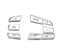 HRFZNURHO Fit for BMW X5 F15 F85 2014-2018,Car Steering Wheel Button Cover,ABS Chrome Interior Decoration Accessories(Silver)
