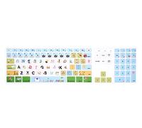 HRH for iMac G6 MB110LL/B and MB110LL/A A1243 Keyboard with Numeric Keypad NumberPad Print with: Cartoon Animal World Design Silicone Keyboard Skin Cover [US Layout]