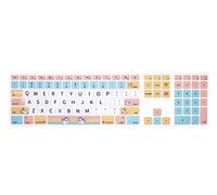 HRH for iMac G6 MB110LL/B and MB110LL/A A1243 Keyboard with Numeric Keypad NumberPad Print with: Cartoon Unicorn Design Silicone Keyboard Skin Cover [US Layout]