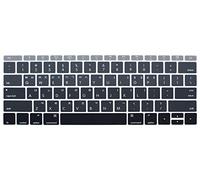 HRH Korean Language Silicone Keyboard Cover Skin for MacBook Pro 13" A1708 A1988 No Touch Bar (2018 2017 2016)&12" A1534 with Retina Display(2015)&A1931(2018) USA Keyboard Protector-Ombre Gray