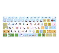 HRH Protective Skin Silicone Keyboard Cover for Microsoft Surface Pro 4 and Pro 7 2019/Surface Pro 6 2018/Surface Pro 5 2017 Keyboard New Surface pro 6 12.3-Inch,Cartoon Animal World