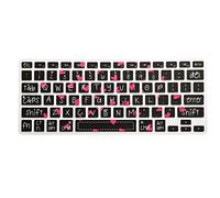 HRH Silicone Keyboard Cover Skin for MacBook Air 13,for MacBook Pro 13/15/17 (with or w/Out Retina Display, 2015 or Older Version),for iMac Older,USA Layout,Sweet Heart Big Font