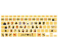 HRH Silicone Keyboard Cover Skin for MacBook Air 13,for MacBook Pro 13/15/17 (with or w/Out Retina Display, 2015 or Older Version),for iMac Older USA Layout,Happy Halloween