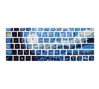 HRH Soft-Touch Ultra Thin Protective Skin Silicone Keyboard Cover for Microsoft Surface Pro 4 and Pro 7 2019/Surface Pro 6 2018/Surface Pro 5 2017 Keyboard New Surface pro 6 12.3-Inch,Starry Night