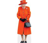 HRH The Queen (Orange Outfit) Mini Size Cutout