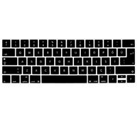 HRH Turkish Language Silicone Keyboard Cover Skin for MacBook Pro with Touch Bar 13 Inch and 15 Inch (A1989/A1706/A2159,A1990/A1707) 2019 2018 2016 2017 Release with Touch ID,Both European/USA Layout