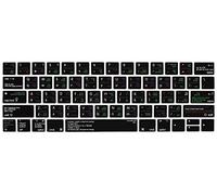HRH Vim/VI Shortcuts Hotkey Silicone Keyboard Cover Skin for MacBook Pro with Touch Bar 13 Inch and 15 Inch(A2159/A1989/A1706,A1990/A1707) 2019 2018 2016 2017 Release US Version