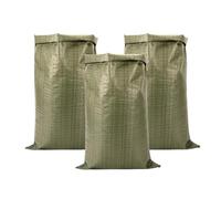 HRhousaen Empty Sandbags, Heavy Duty Woven Polypropylene Sand Bags 15" x 23" Inch, Extra Durable Earthbag Sandbags for Flooding Hurricane Season Emergency Supplies, Gray (10 Bags)