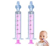 Hrippy 2pcs Baby Nasal Aspirator, 10ml Syringe Nasal Irrigator, Reusable Silicone Nasal Suction Tip, Nasal Irrigator Syringe for Baby, Safe and Comfortable