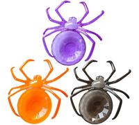 Hrippy 3pcs Halloween Spider Fruit Bowls Plastic Candy Tray Storage Container, Snack Tray Fruit Plate for Home Party Halloween Decoration