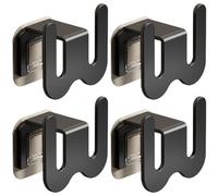 Hrippy 4pcs Wall Mounted Slipper Holder Metal Self Adhesive Shoe Rack Space Saving Shoes Storage Organizer for Narrow Space