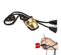 Hrippy Archery Thumb Ring Soft Leather Brass Archery Finger Protector for Mongolian Recurve Bow for Traditional Bow Shooting