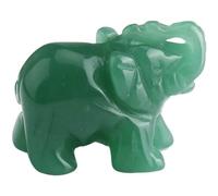 Hrippy Jade Ornaments Crystal Elephants Lucky Elephant Ornaments Healing Crystal Figurines Statues for Decoration Statue Figurine Crafts