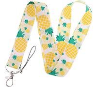 Hrippy Pineapple Pattern Lanyard Cute Cartoon Neck Strap Personality Convenient Keychain Badge Holder for Id Card Holder