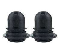Hrippy Screw Light Bulb Holder 2pcs E27 Plastic Lampholders for Bulbs Socket White Black Snap-on Half Tooth Lighting Accessories
