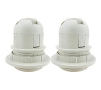 Hrippy Screw Light Bulb Holder 2pcs E27 Plastic Lampholders for Bulbs Socket White Black Snap-on Half Tooth Lighting Accessories
