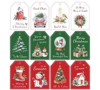 hristmas Gift Tags 108-Pcs with String,Xmas Present Labels Hanging Tags in 12 Styles